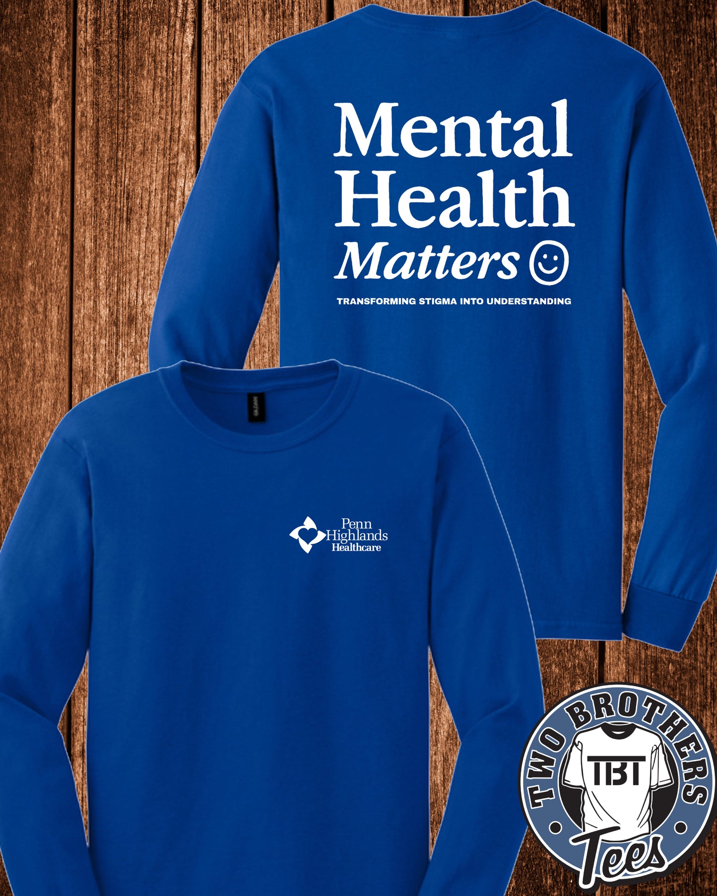 PHH Behavioral Health Long Sleeve T-Shirt - Mental Health Matters Design
