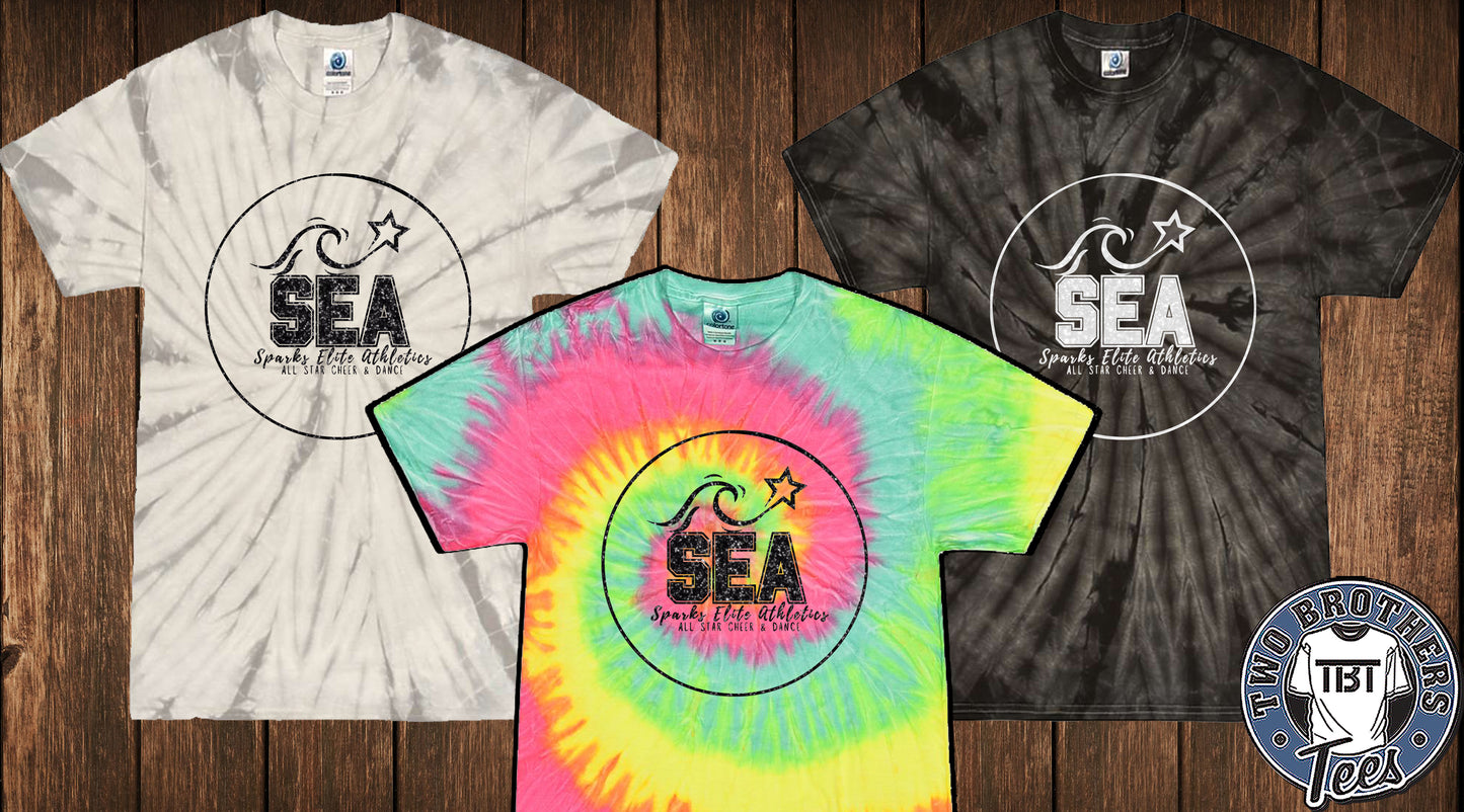 Sparks Elite Tie-Dye T-Shirt - Design 1 - With Glitter