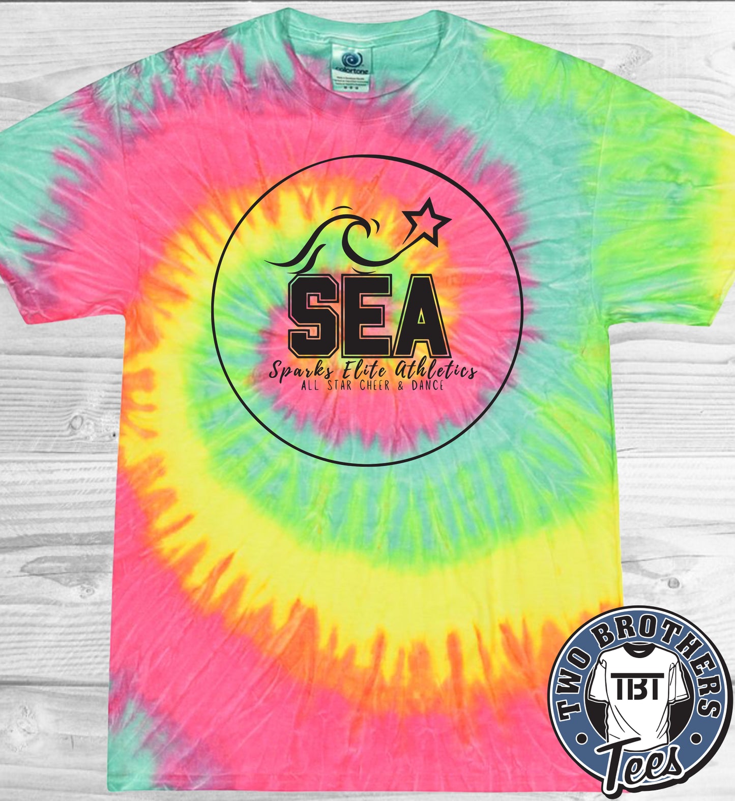 Sparks Elite Tie-Dye T-Shirt - Design 1 - No Glitter