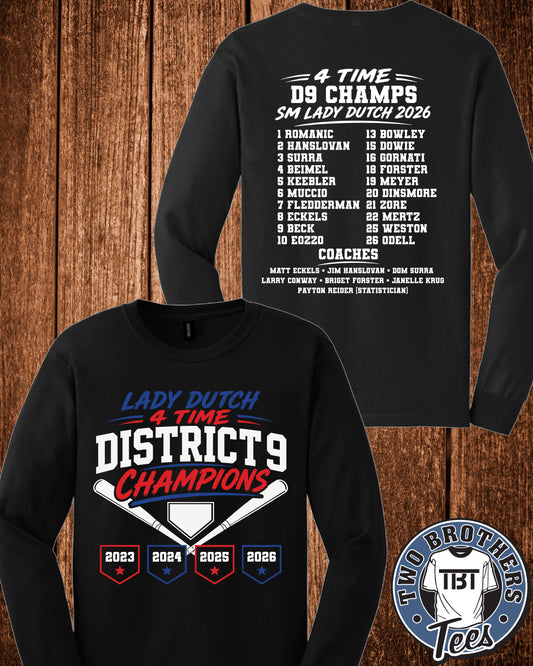 Saint Marys Softball D9 Champions Long Sleeve T-Shirt