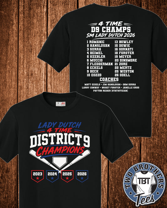 Saint Marys Softball D9 Champions Performance T-Shirt