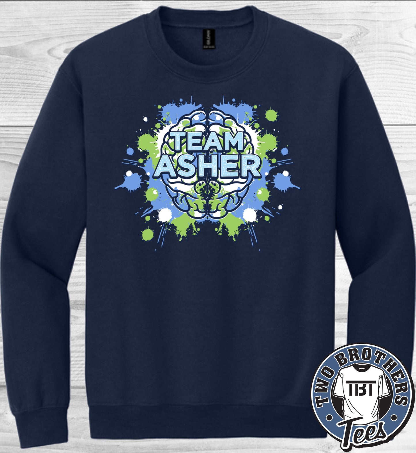 Team Asher Crewneck Sweatshirt - Paint Design