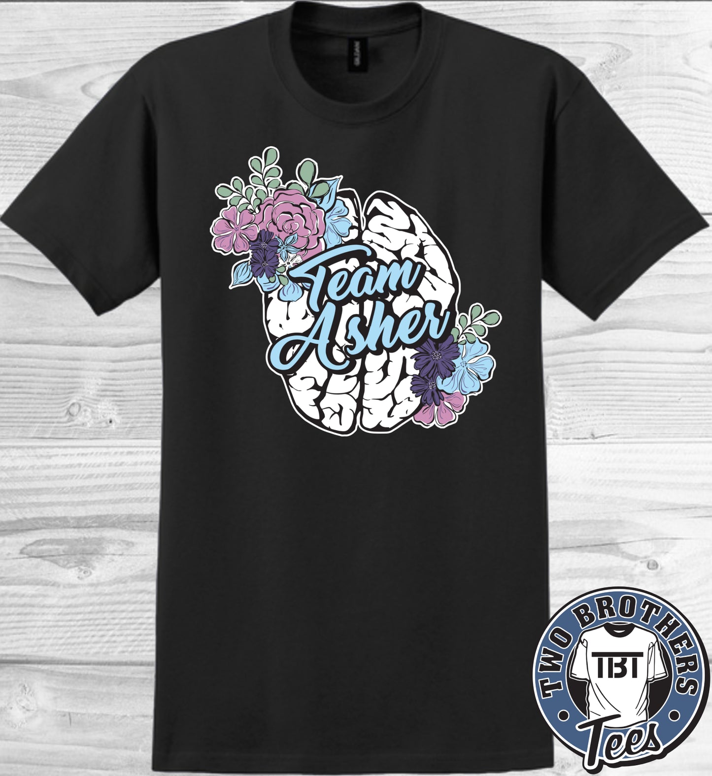 Team Asher T-Shirt - Flower Design