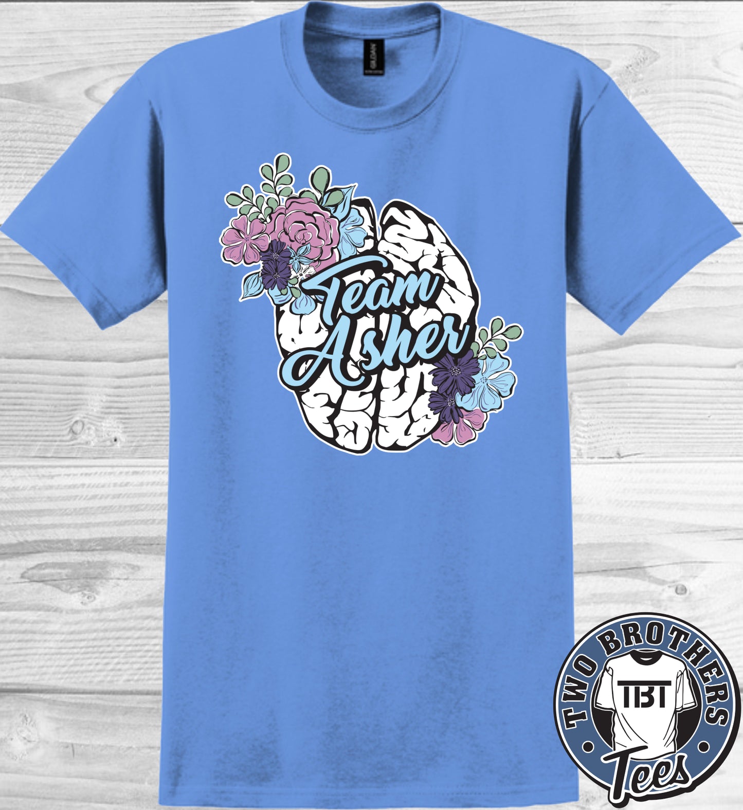 Team Asher T-Shirt - Flower Design