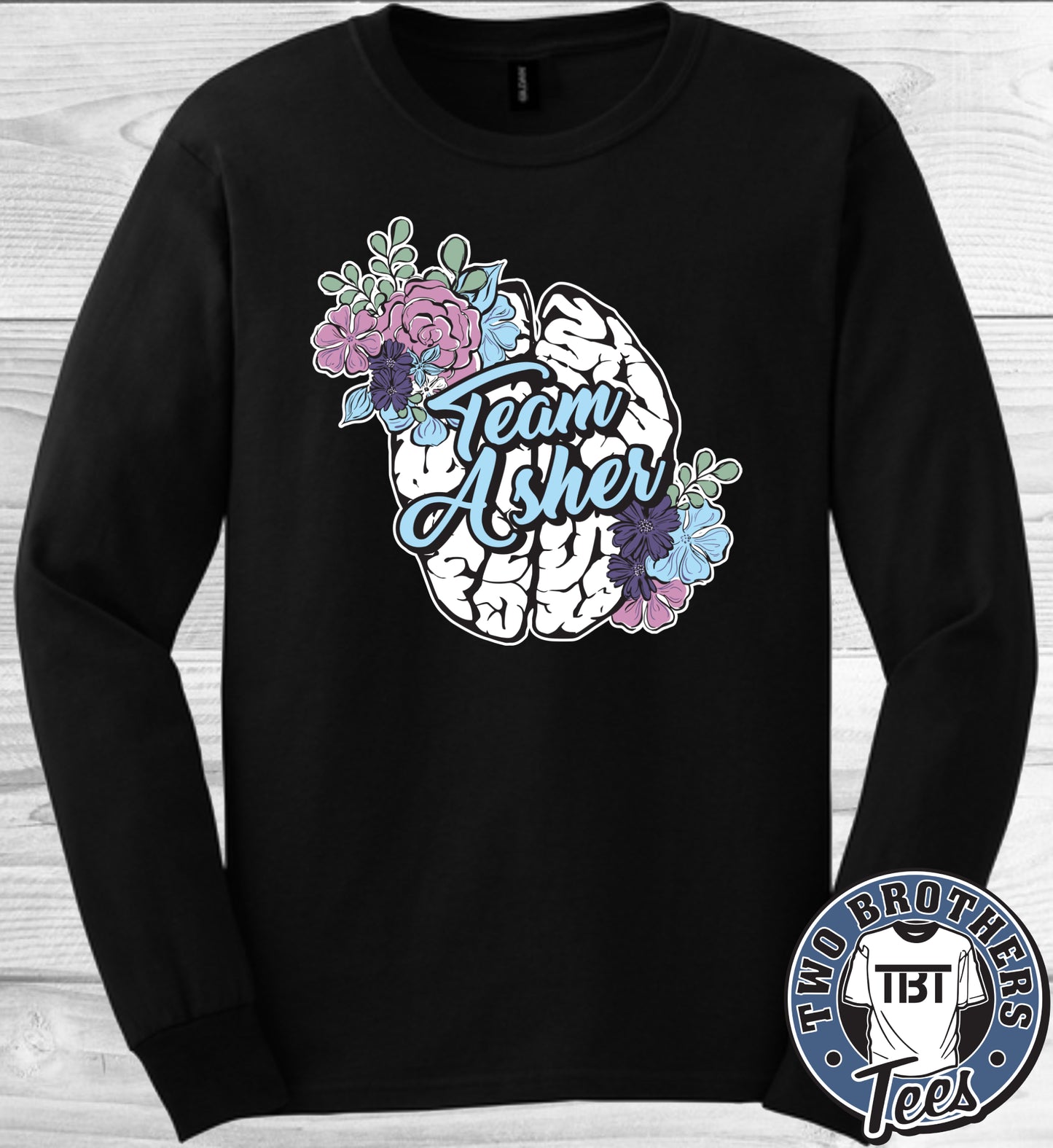 Team Asher Long Sleeve T-Shirt - Flower Design