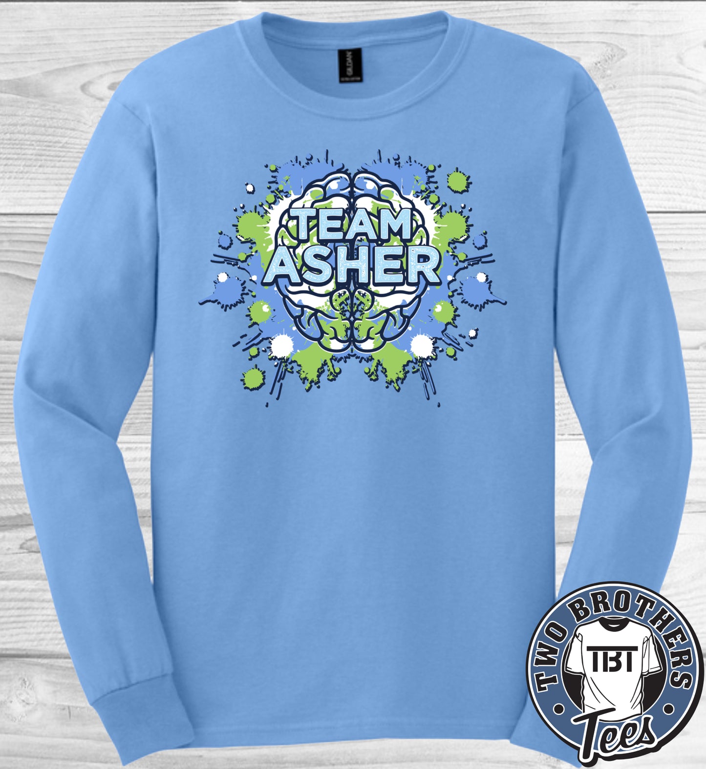 Team Asher Long Sleeve T-Shirt - Paint Design