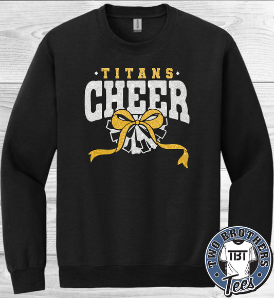 Treasure Lake Titans Cheer 2026 Crewneck Sweatshirt - Design 1 - With Glitter