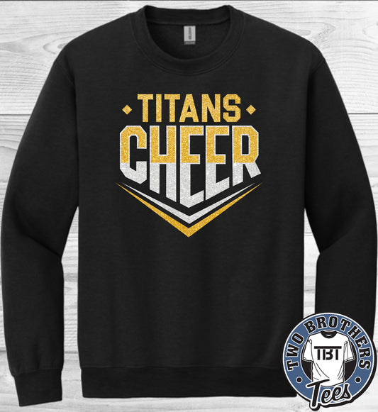 Treasure Lake Titans Cheer 2026 Crewneck Sweatshirt - Design 2 - With Glitter