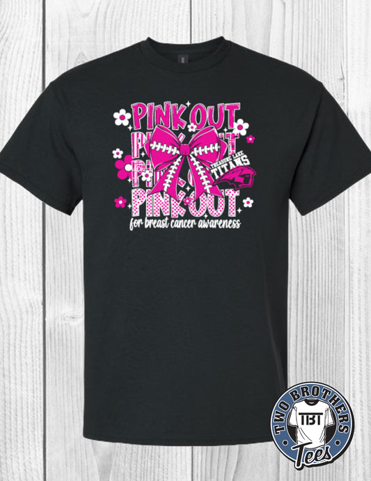 Treasure Lake Titans Pink Out 2026 Softstyle T-Shirt - Bow Design