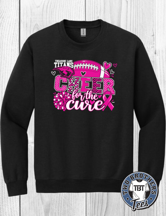 Treasure Lake Titans Pink Out 2026 Crewneck Sweatshirt - Football Design