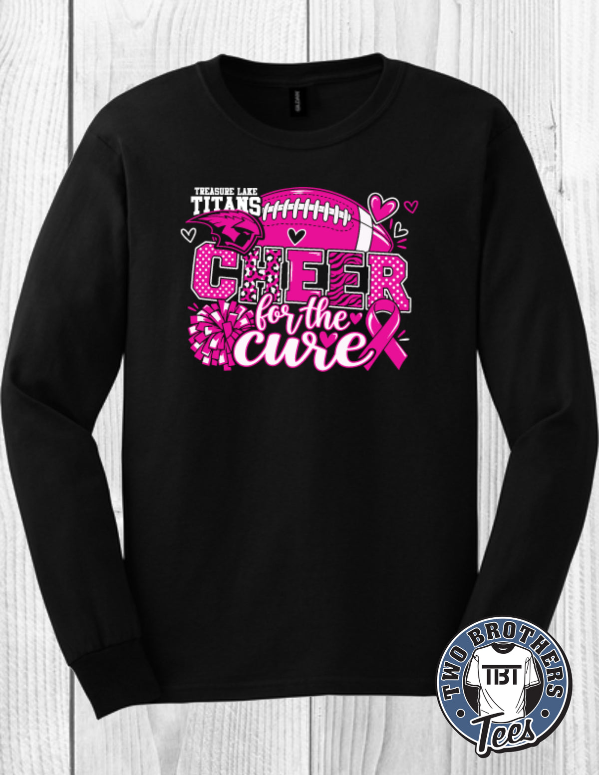 Treasure Lake Titans Pink Out 2026 Long Sleeve T-Shirt - Football Design