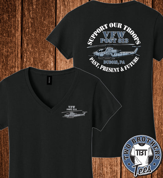 DuBois VFW Post 813 Auxiliary Women's Softstyle V-Neck T-Shirt