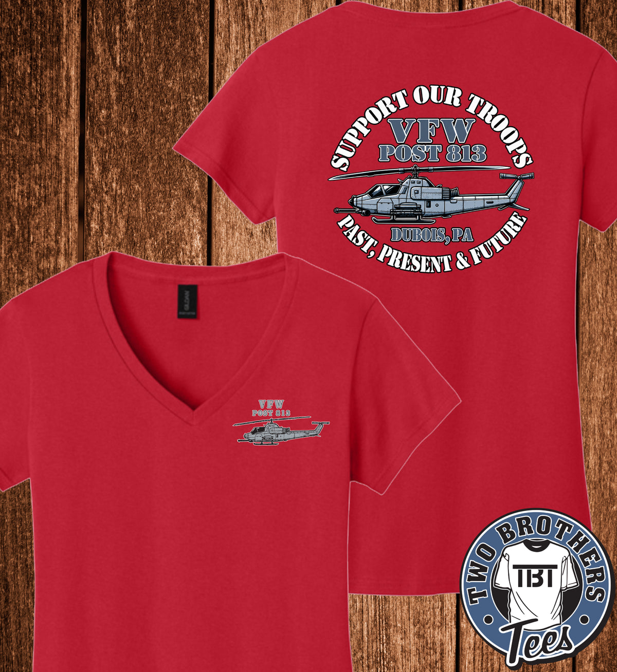 DuBois VFW Post 813 Auxiliary Women's Softstyle V-Neck T-Shirt
