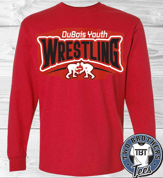DuBois Youth Wrestling Red Long Sleeve T-Shirt